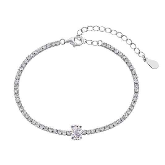 [AuraEcho]0.75 Carat Exquisite Oval Cut Daily Bracelet