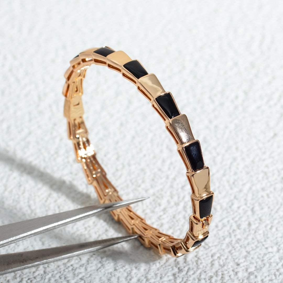 [AuraEcho]SERPENTI BRACELET PINK GOLD ONYX