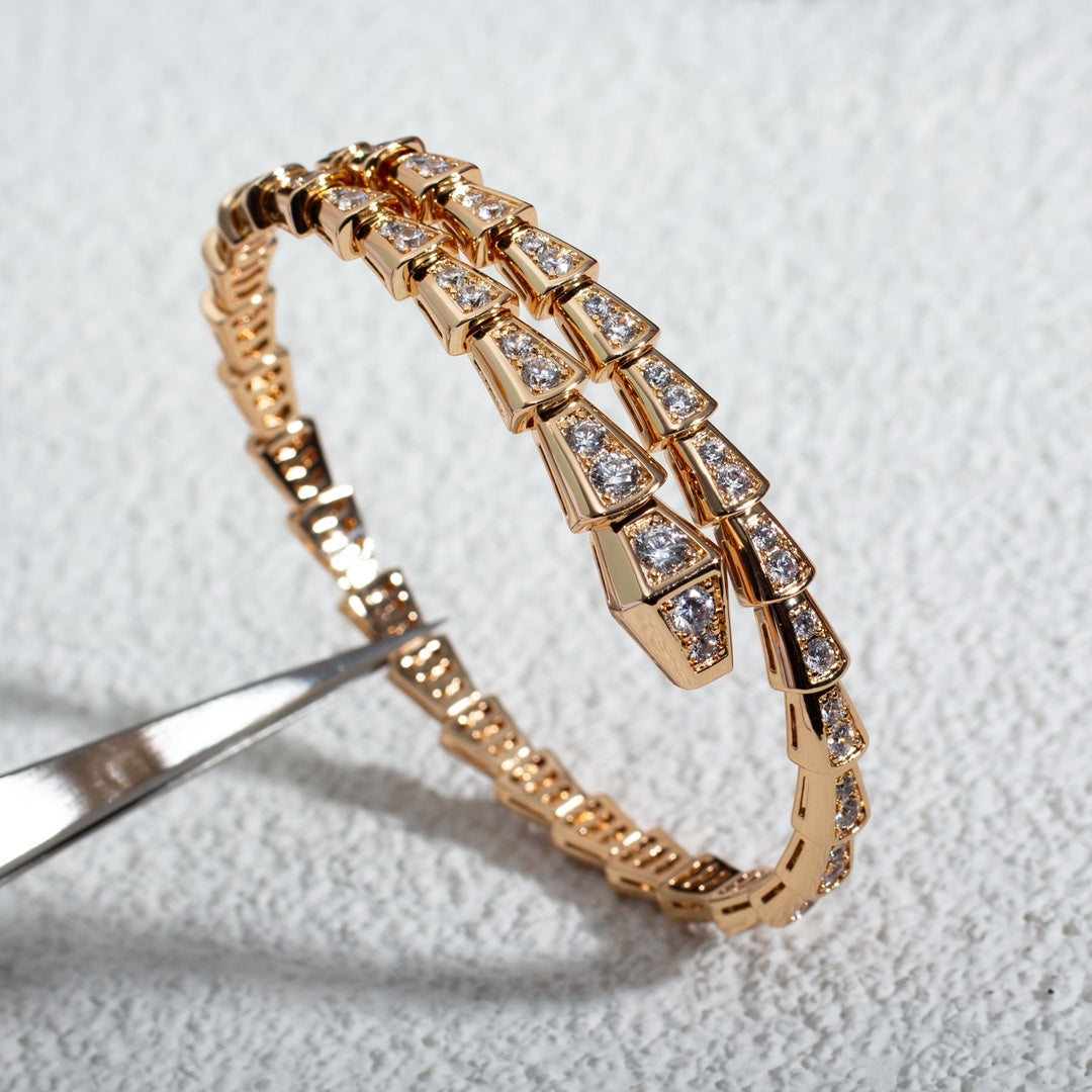 [AuraEcho]SERPENTI BRACELET 6.8MM PINK GOLD DIAMOND