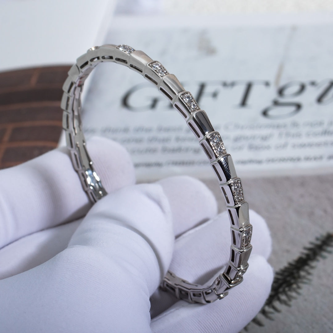 [AuraEcho]SERPENTI BRACELET SILVER DIAMOND