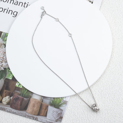 [AuraEcho]PARENTESI NECKLACE SILVER DIAMOND