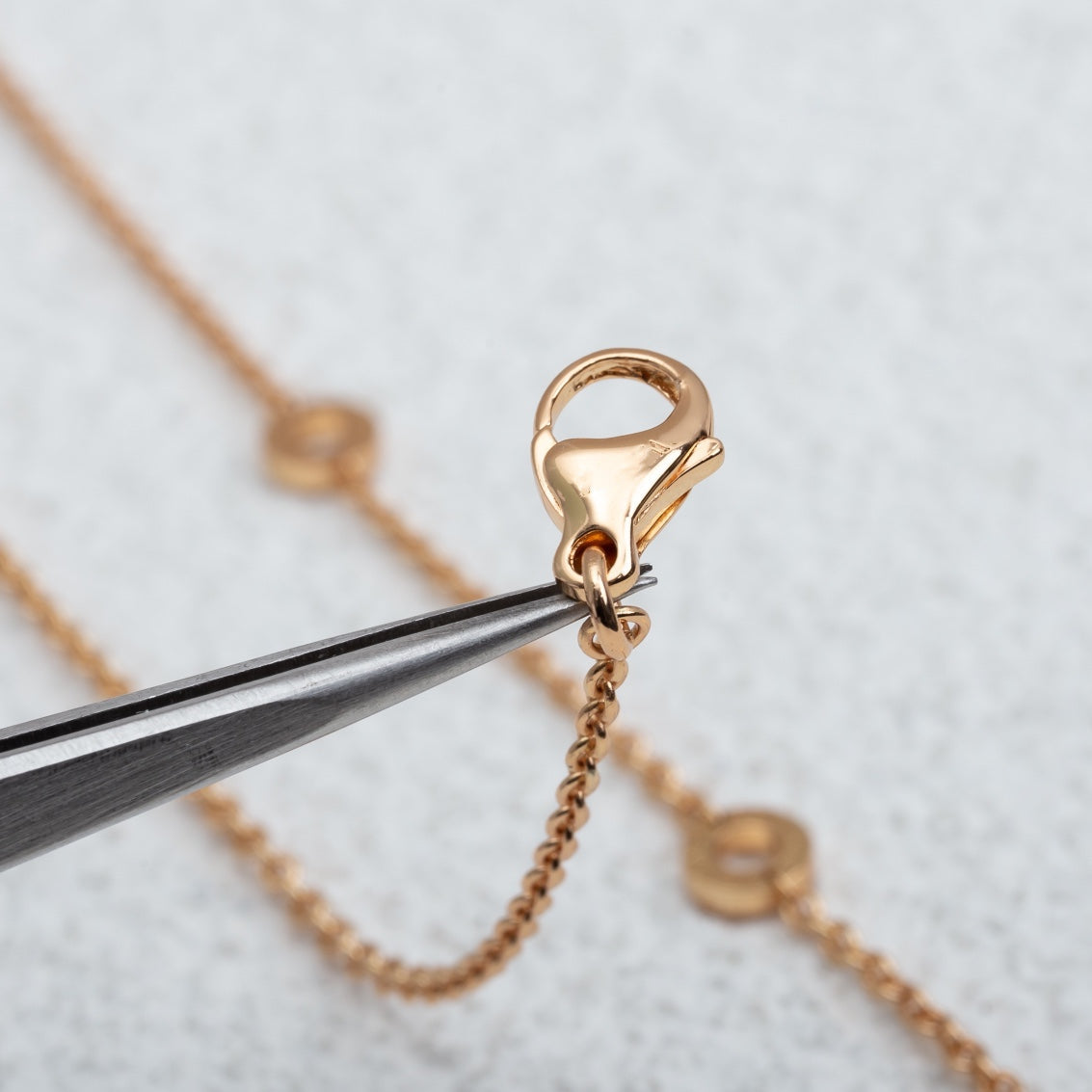 [AuraEcho]PARENTESI NECKLACE PINK GOLD DIAMOND