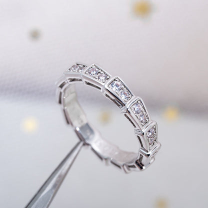 [AuraEcho]SERPENTI RING SILVER DIAMOND PAVED 3MM
