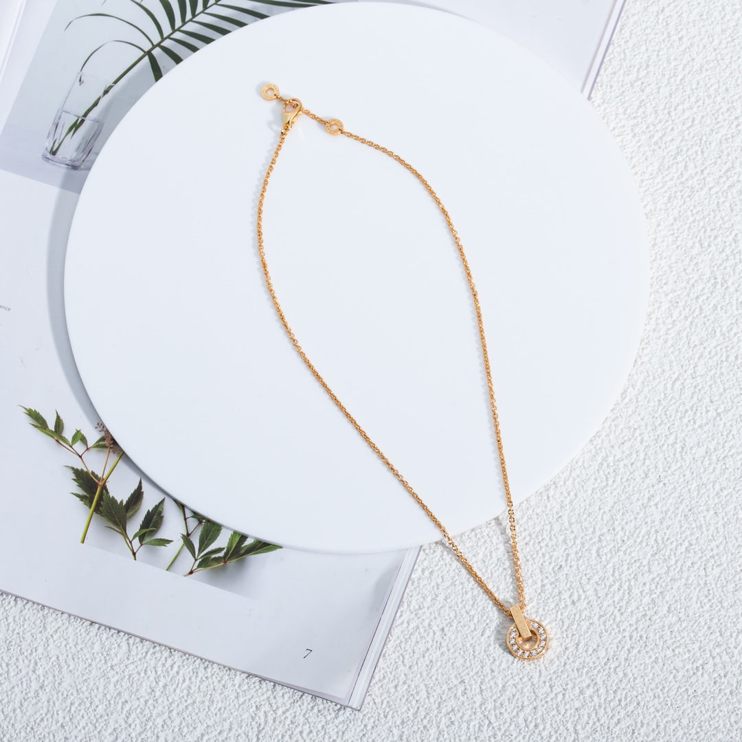 [AuraEcho]GARI NECKLACE PINK GOLD DIAMOND