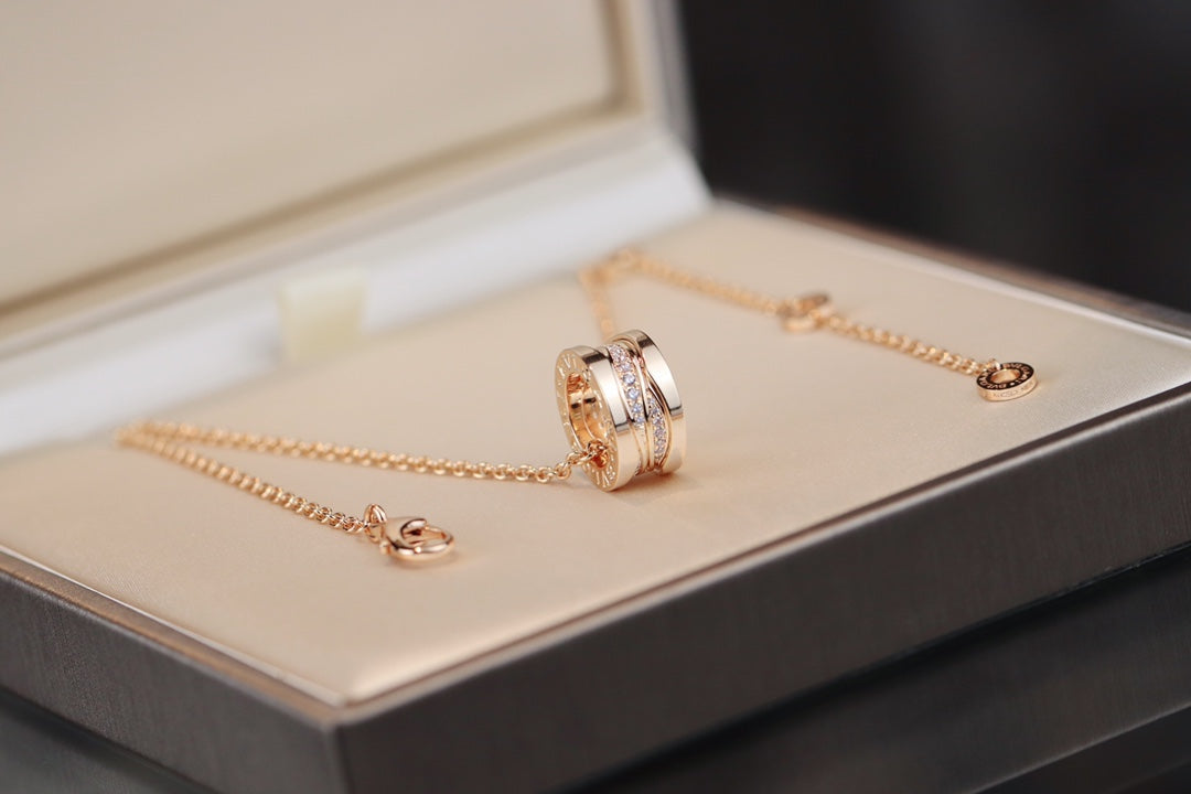 [AuraEcho]ZERO 1 PINK GOLD DIAMOND NECKLACE