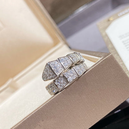 [AuraEcho]SERPENTI RING SILVER DIAMOND PAVED