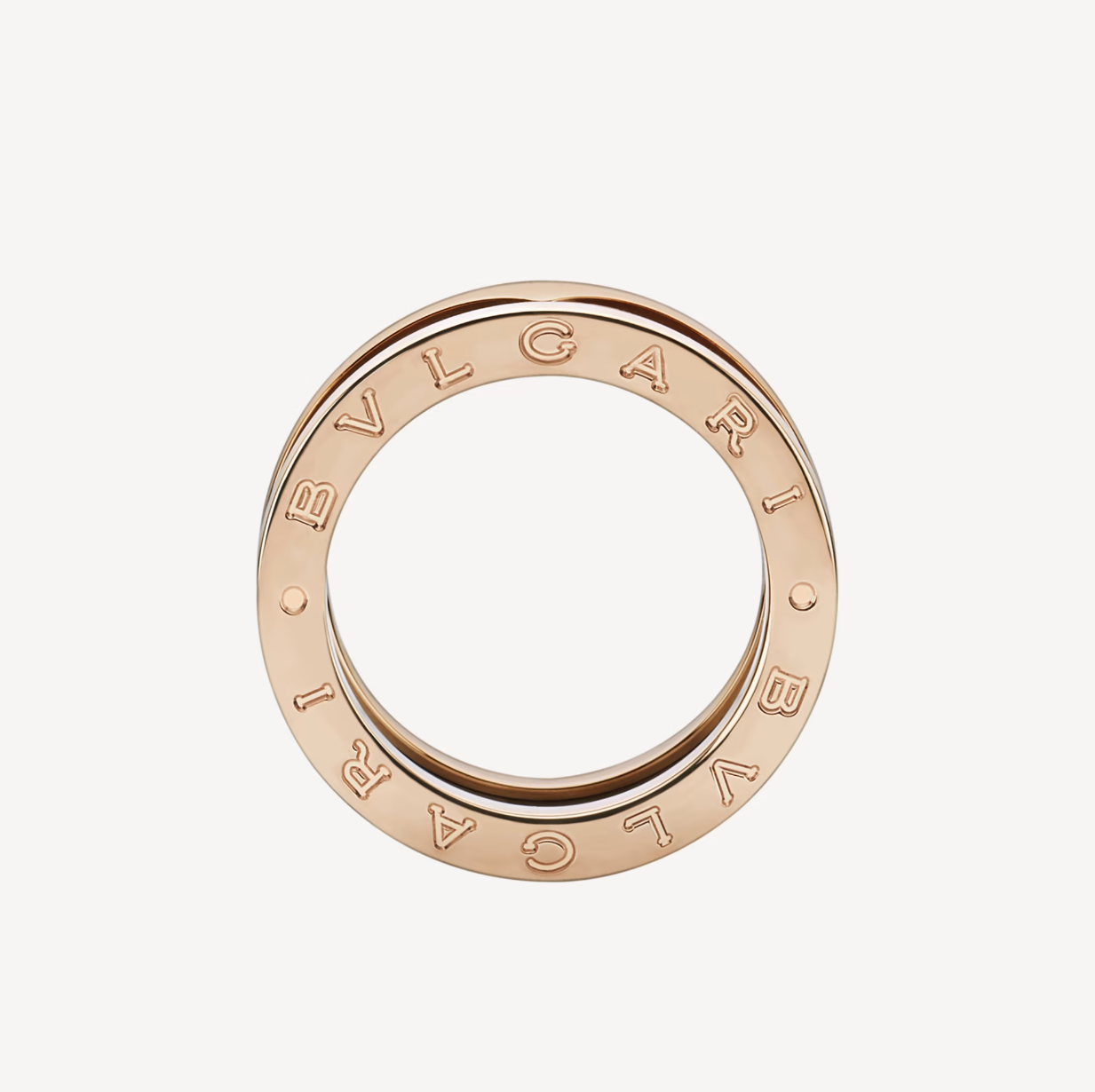 [AuraEcho]ZERO 1 TWO-BAND LOOPS AND BLACK CERAMIC PINK GOLD RING