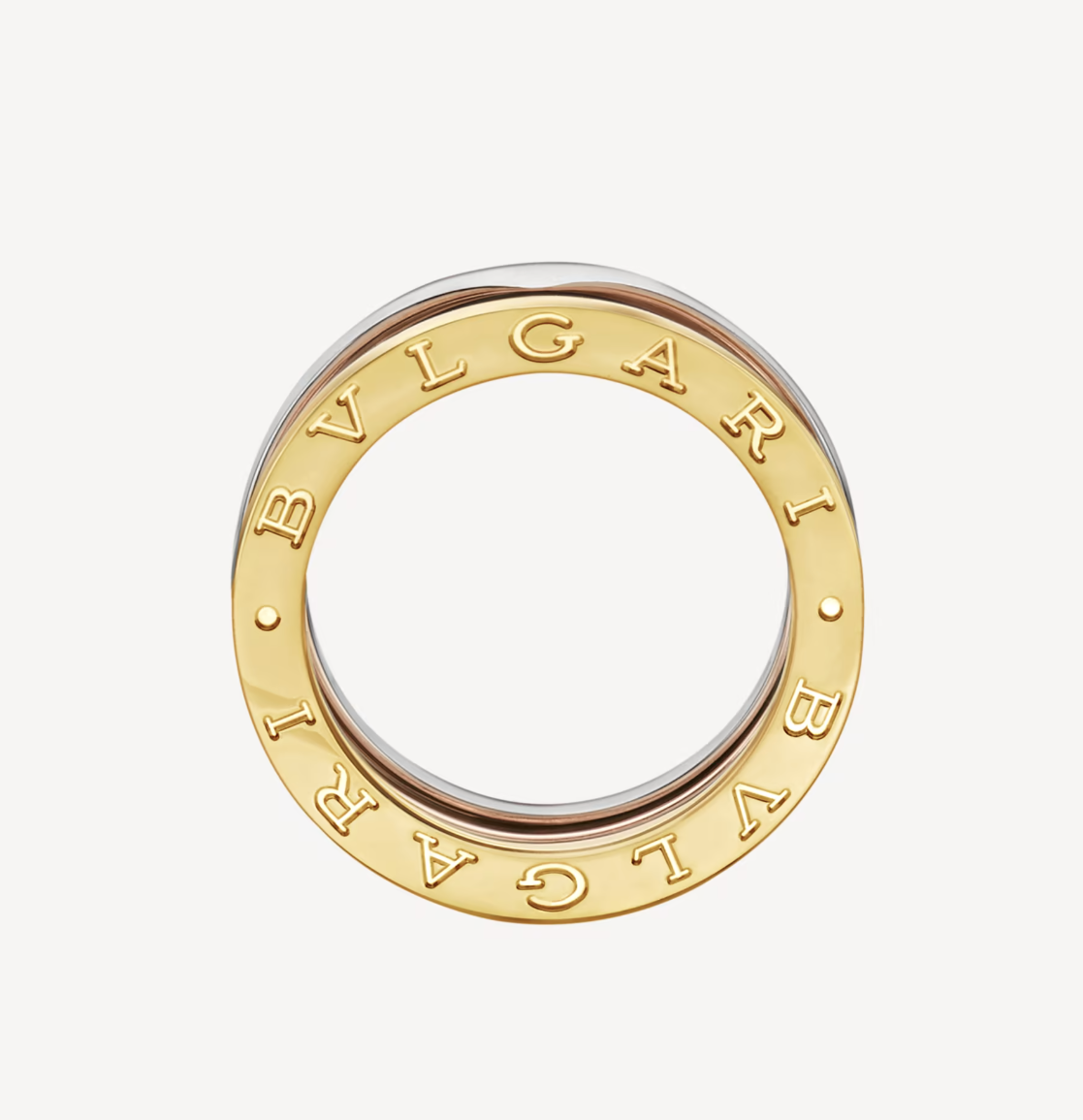 [AuraEcho]ZERO 1 THREE-BAND ROSE WHITE AND YELLOW RING