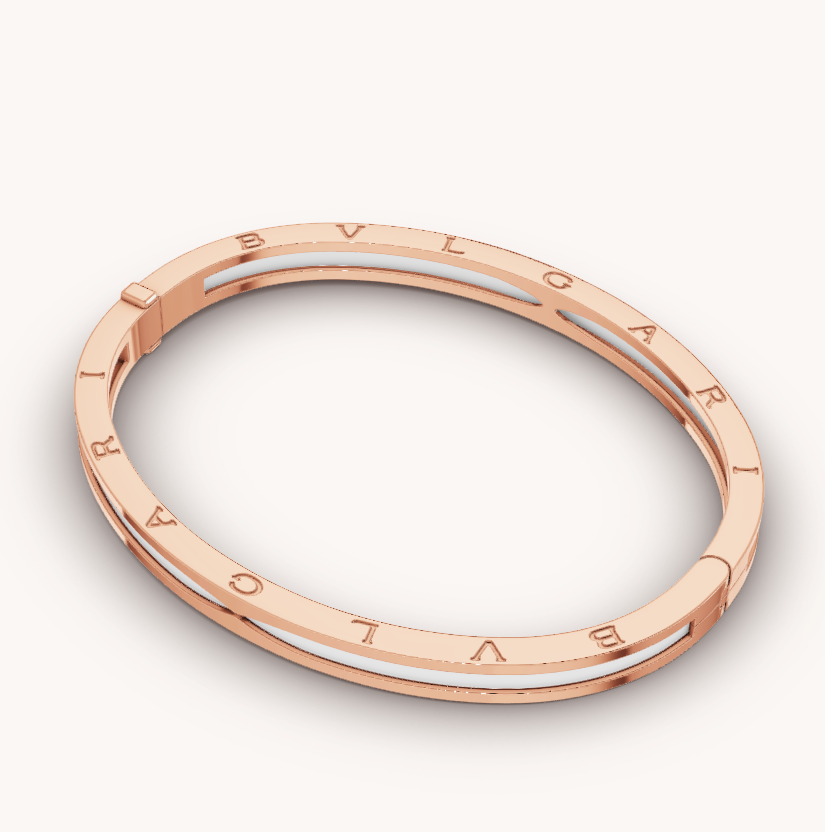 [AuraEcho]ZERO 1 PINK GOLD WITH WHITE CERAMIC BRACELET