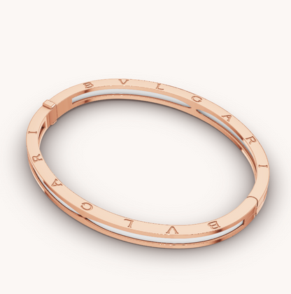 [AuraEcho]ZERO 1 PINK GOLD WITH WHITE CERAMIC BRACELET