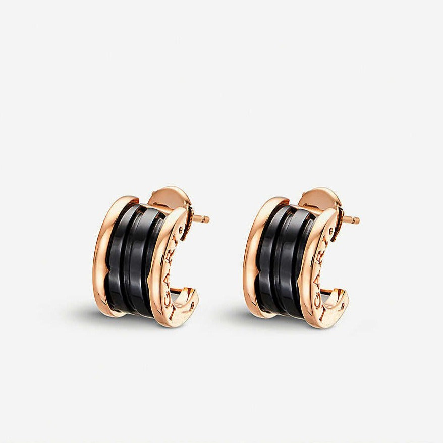 [AuraEcho]ZERO 1 PINK GOLD CERAMIC EARRINGS