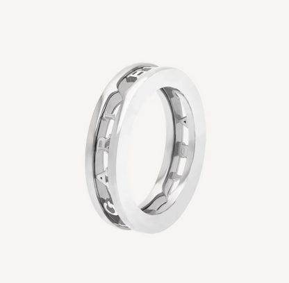 [AuraEcho]ZERO 1 ONE-BAND WITH OPENWORK LOGO SPIRAL RING