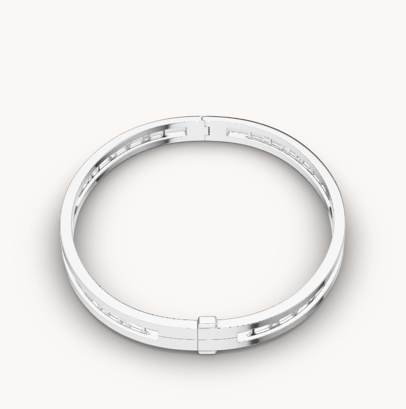 [AuraEcho]ZERO 1 SPIRAL LOGO SILVER BRACELET