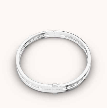 [AuraEcho]ZERO 1 SPIRAL LOGO SILVER BRACELET