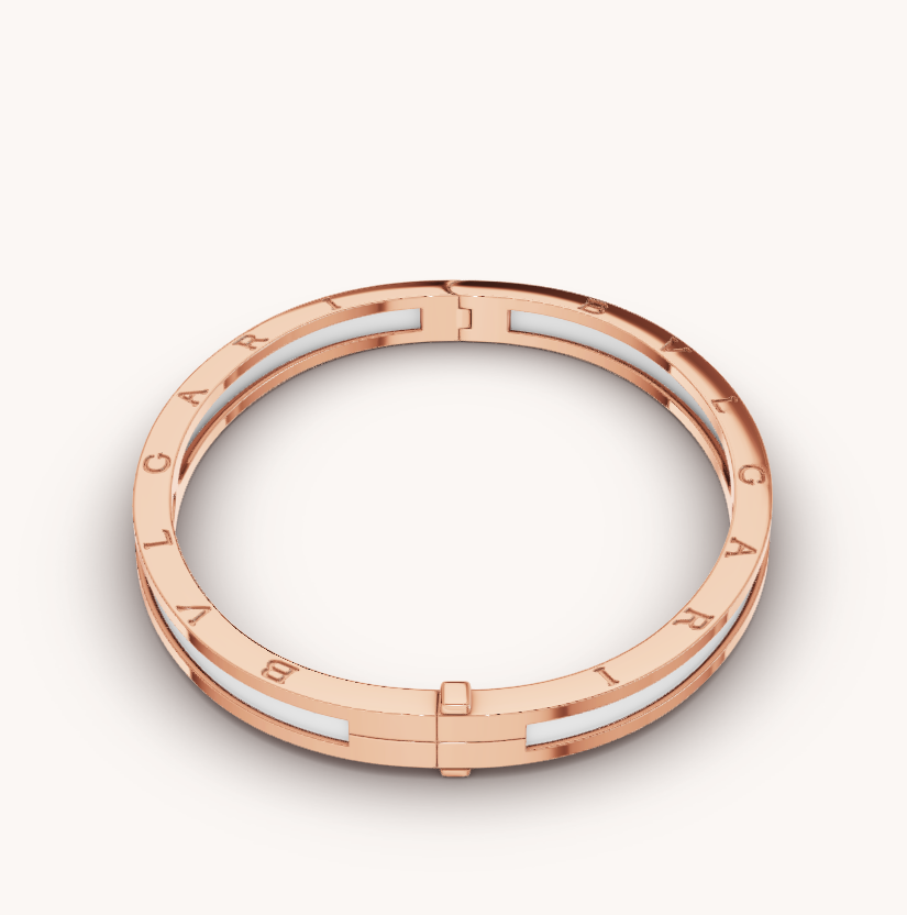 [AuraEcho]ZERO 1 PINK GOLD WITH WHITE CERAMIC BRACELET