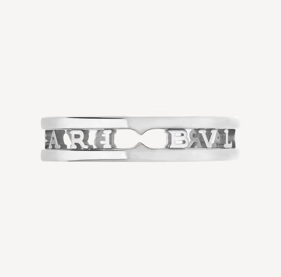 [AuraEcho]ZERO 1 ONE-BAND WITH OPENWORK LOGO SPIRAL RING