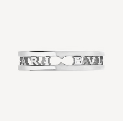 [AuraEcho]ZERO 1 ONE-BAND WITH OPENWORK LOGO SPIRAL RING