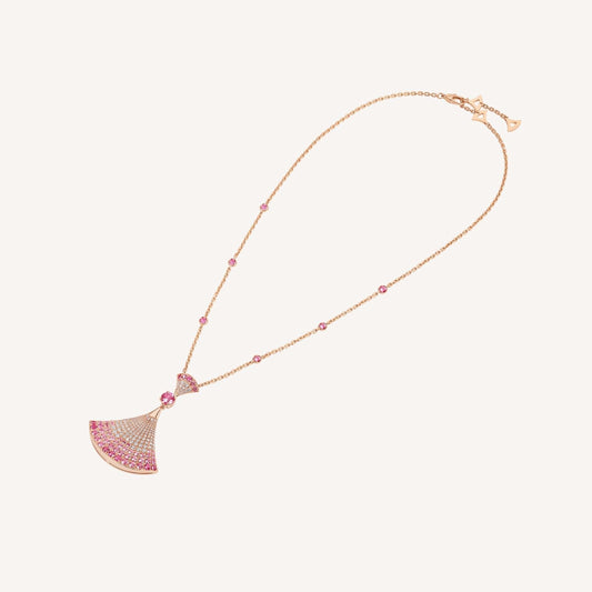 [AuraEcho]DREAM NECKLACK DIAMOND PINK GOLD
