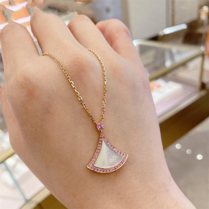 [AuraEcho]DREAM NECKLACE MOP DIAMOND PINK